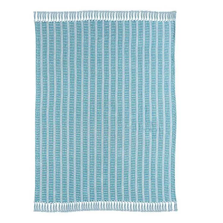 Discount Maui Striped Fringe Throw Blankets & Throws