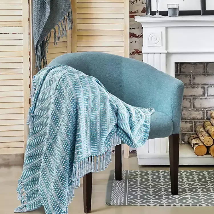 Discount Maui Striped Fringe Throw Blankets & Throws