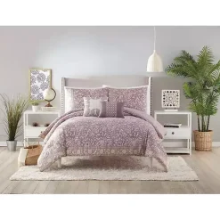 Kirklands Home Comforters|Mauve Scorro 5-pc. Queen Comforter Set Purple
