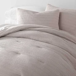 Kirklands Home Comforters|Mauve Waffle Ultra-Soft 3-pc. King Comforter Set Pink
