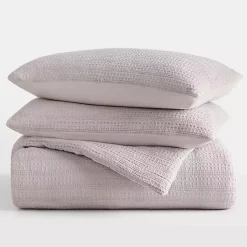 Kirklands Home Comforters|Mauve Waffle Ultra-Soft 3-pc. Queen Comforter Set Pink