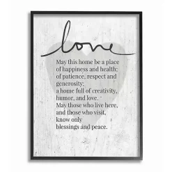 Kirklands Home Wall Quotes & Signs|May This Home Framed Giclee Canvas Art Print Gray