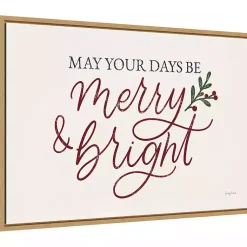 Hot May Your Days Be Merry Framed Canvas Art Print Christmas Art & Wall Decor
