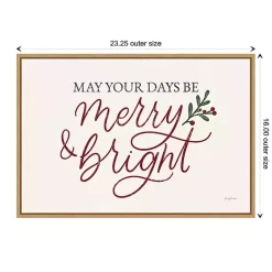 Hot May Your Days Be Merry Framed Canvas Art Print Christmas Art & Wall Decor
