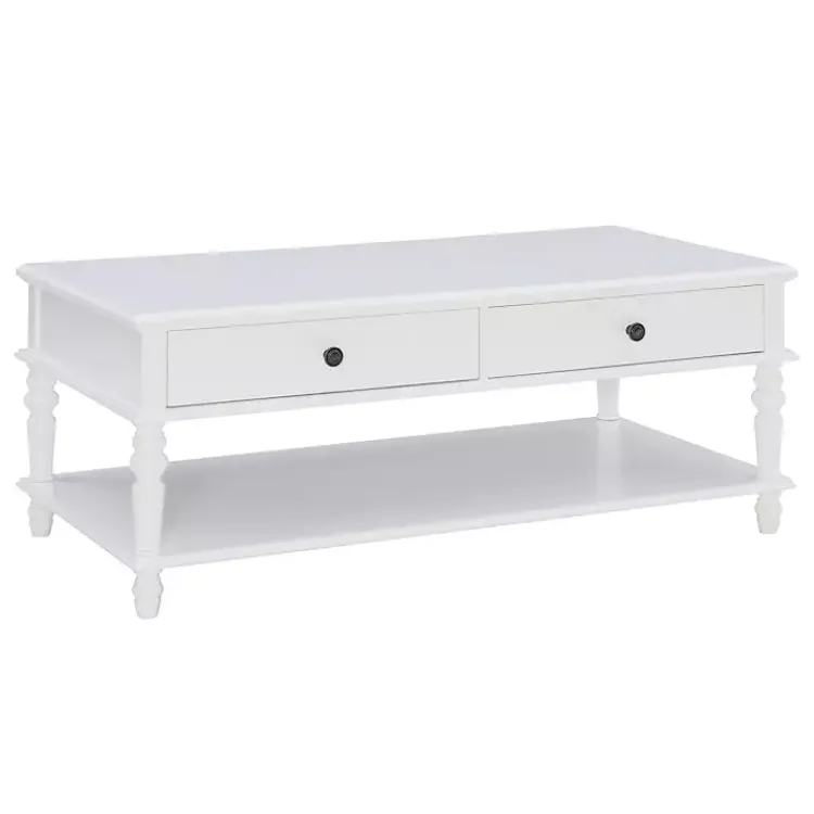 Kirklands Home Coffee Tables|McGhie 2-Drawer Coffee Table White