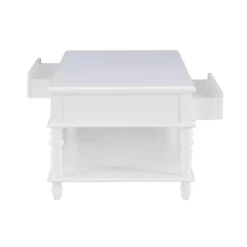 Kirklands Home Coffee Tables|McGhie 2-Drawer Coffee Table White