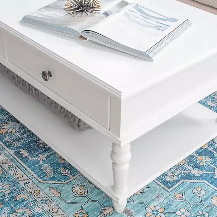Kirklands Home Coffee Tables|McGhie 2-Drawer Coffee Table White
