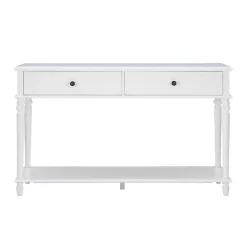 Kirklands Home Console Tables|McGhie 2-Drawer Console Table White