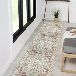 Kirklands Home Area Rugs|Medallion Ivory Rust Runner, 2x8