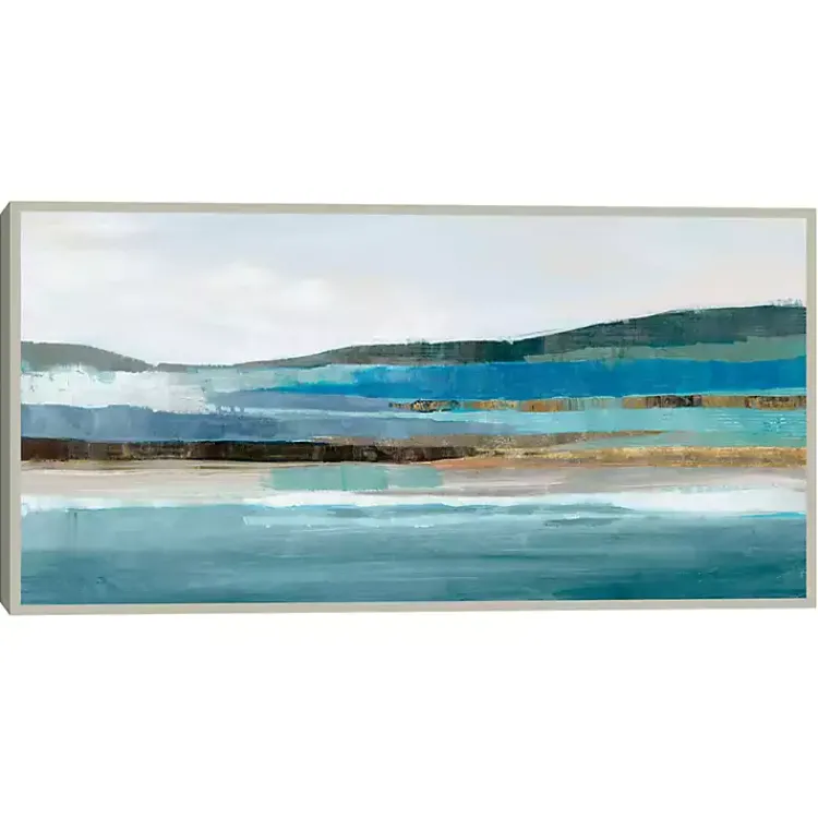 Kirklands Home Canvas Art|Memories of Framed Canvas Art Print Blue