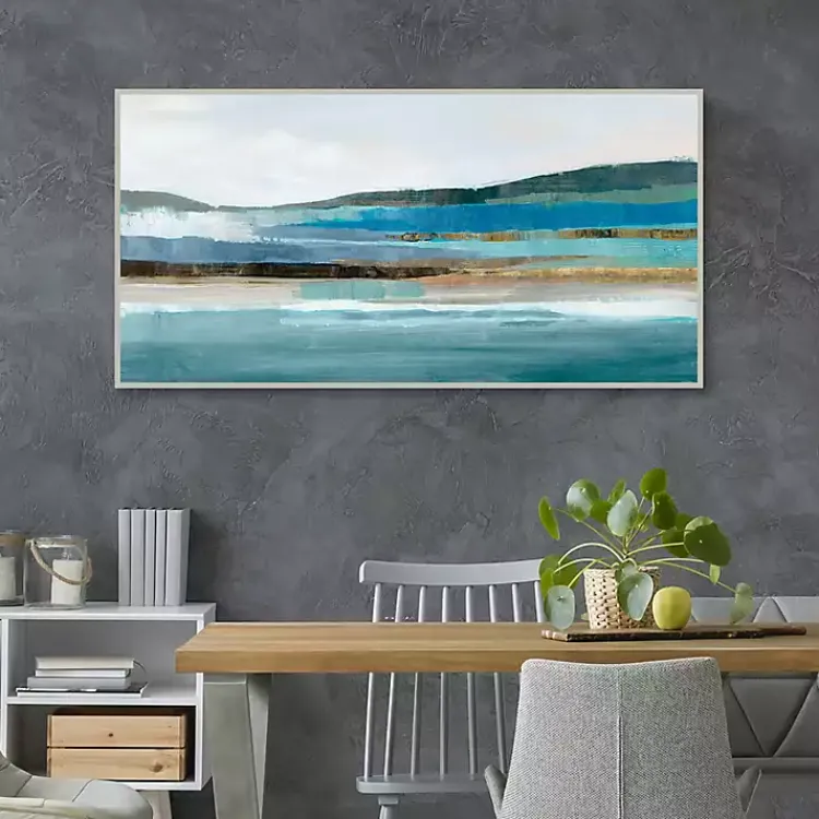 Kirklands Home Canvas Art|Memories of Framed Canvas Art Print Blue