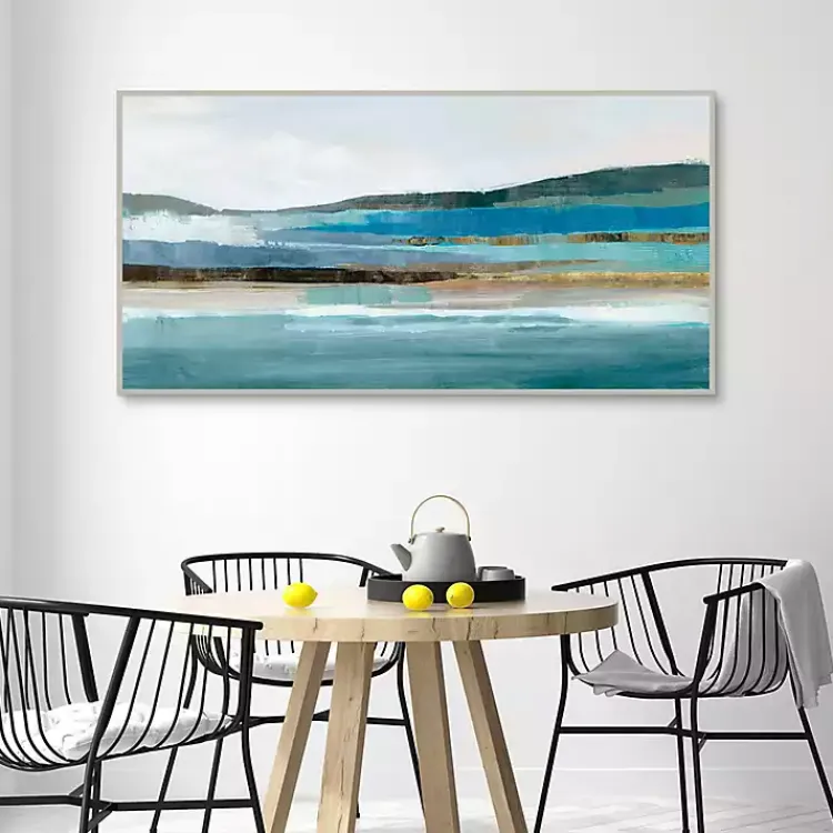 Kirklands Home Canvas Art|Memories of Framed Canvas Art Print Blue