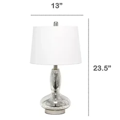 Kirklands Home Table Lamps|Mercury Glass Curvy Table Lamp White