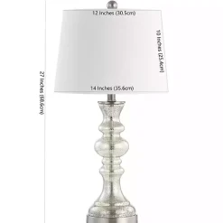 Kirklands Home Table Lamps|Mercury Glass Jaiden Table Lamp White