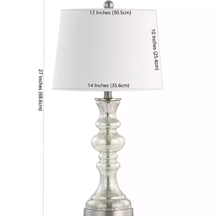 Kirklands Home Table Lamps|Mercury Glass Jaiden Table Lamp White