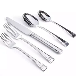 Kirklands Home Flatware & Cutlery|Mercutio Lines Stainless Steel 20-pc. Flatware Set