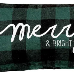 New Merry and Bright Buffalo Check Lumbar Pillow Christmas Pillows