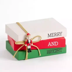 Best Merry and Bright Nutcracker Bookstack Christmas Decorations