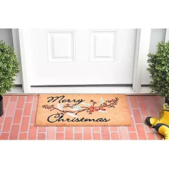 New Merry Christmas Berries Doormat Outdoor Christmas Decorations