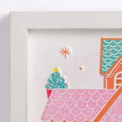 Online Merry Christmas Candy Village Wall Plaque Christmas Art & Wall Decor