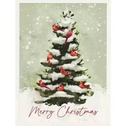 Clearance Merry Christmas Cardinal Tree Wall Plaque Christmas Art & Wall Decor