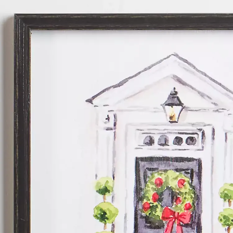 New Merry Christmas Front Doorstep Framed Art Print Christmas Art & Wall Decor