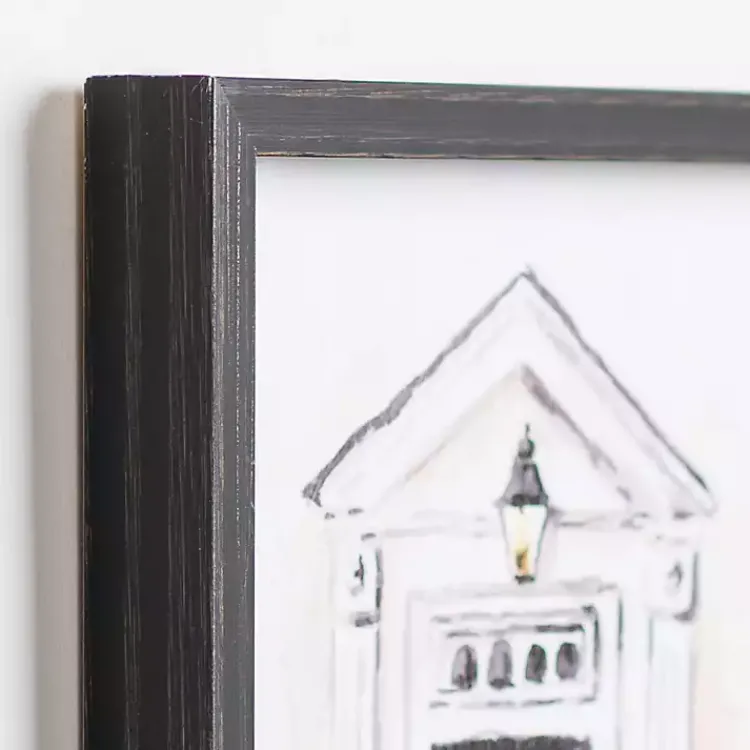 New Merry Christmas Front Doorstep Framed Art Print Christmas Art & Wall Decor