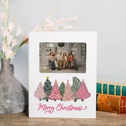Merry Christmas Pink Trees Picture Frame, 4x6 Christmas Decorations