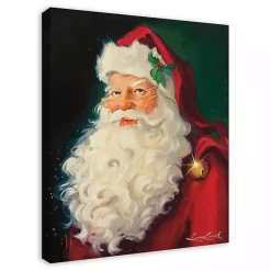 Hot Merry Christmas Santa Portrait Canvas Art Print Christmas Art & Wall Decor