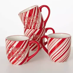 Outlet Merry Christmas Script Mugs, Set of 2 Christmas Dining & Entertaining