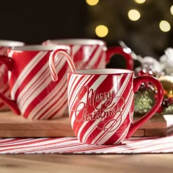Outlet Merry Christmas Script Mugs, Set of 2 Christmas Dining & Entertaining
