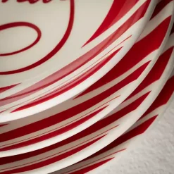 New Merry Christmas Script Snack Plates, Set of 2 Christmas Dining & Entertaining