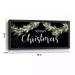 Clearance Merry Christmas Swag Framed Canvas Art Print Christmas Art & Wall Decor