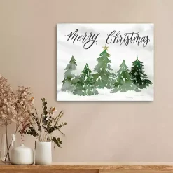 Sale Merry Christmas Trees Canvas Art Print Christmas Art & Wall Decor