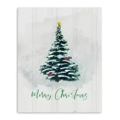 Outlet Merry Christmas Winter Pine Canvas Print Christmas Art & Wall Decor