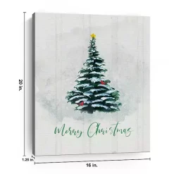 Outlet Merry Christmas Winter Pine Canvas Print Christmas Art & Wall Decor