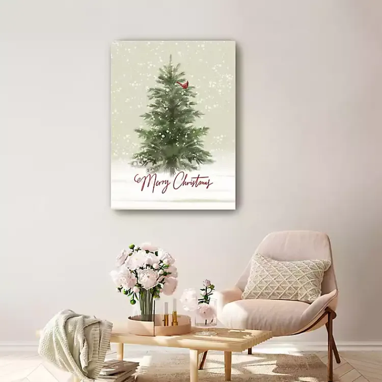 Sale Merry Christmas Woodland Canvas Print, 24x32 in. Christmas Art & Wall Decor