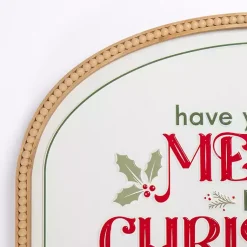 Best Merry Little Christmas Beaded Wall Plaque Christmas Art & Wall Decor