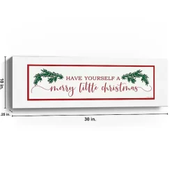 Outlet Merry Little Christmas Pine Canvas Print Christmas Art & Wall Decor