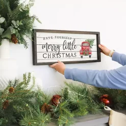 Outlet Merry Little Christmas Truck Wall Plaque Christmas Art & Wall Decor
