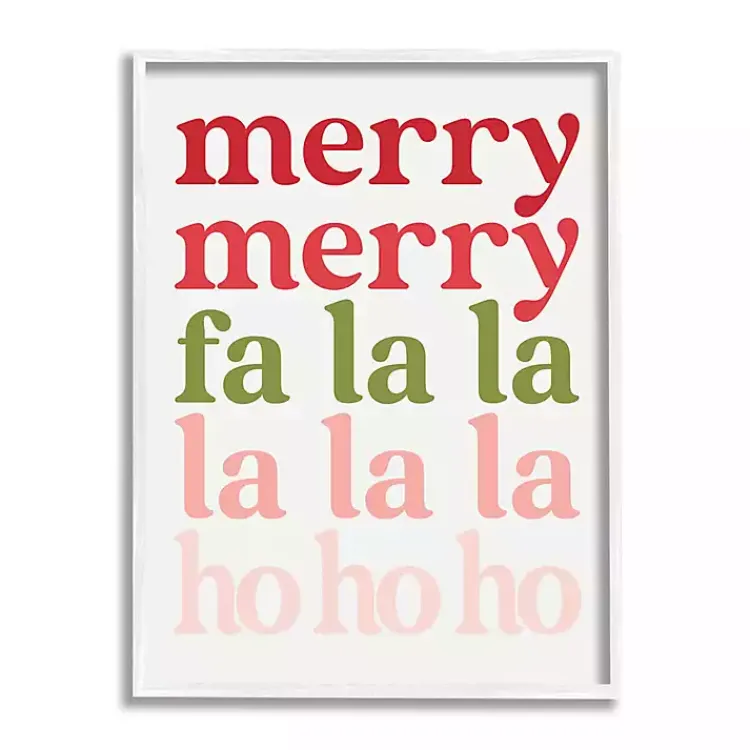 Discount Merry Merry Fa La La Wall Plaque Christmas Art & Wall Decor