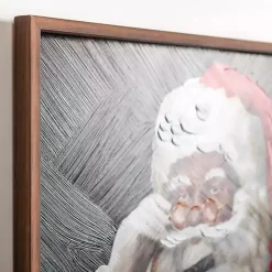 Hot Merry Santa with Letter Framed Art Print Christmas Art & Wall Decor