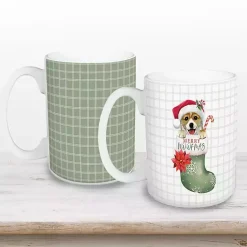 Clearance Merry Woofmas Puppy Stocking Mugs, Set of 2 Christmas Dining & Entertaining