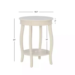 Kirklands Home Accent & End Tables|Merryweather Off White Accent Table Ivory