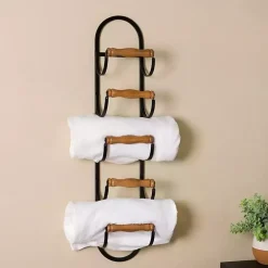Kirklands Home Wall Storage|Metal and Wood Tiered Multi-Use Wall Rack