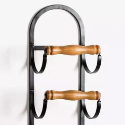 Kirklands Home Wall Storage|Metal and Wood Tiered Multi-Use Wall Rack