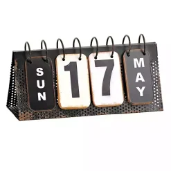 Metal Flip Calendar Decorative Accents