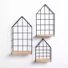 Kirklands Home Shelves|Metal Grate House Wall Shelves, Set of 3