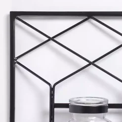 Kirklands Home Wall Storage|Metal Wire and Bottles Wall Plaque