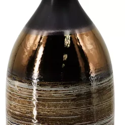 Online Metallic Bronze Bottle Neck Vase, 19 in. Vases